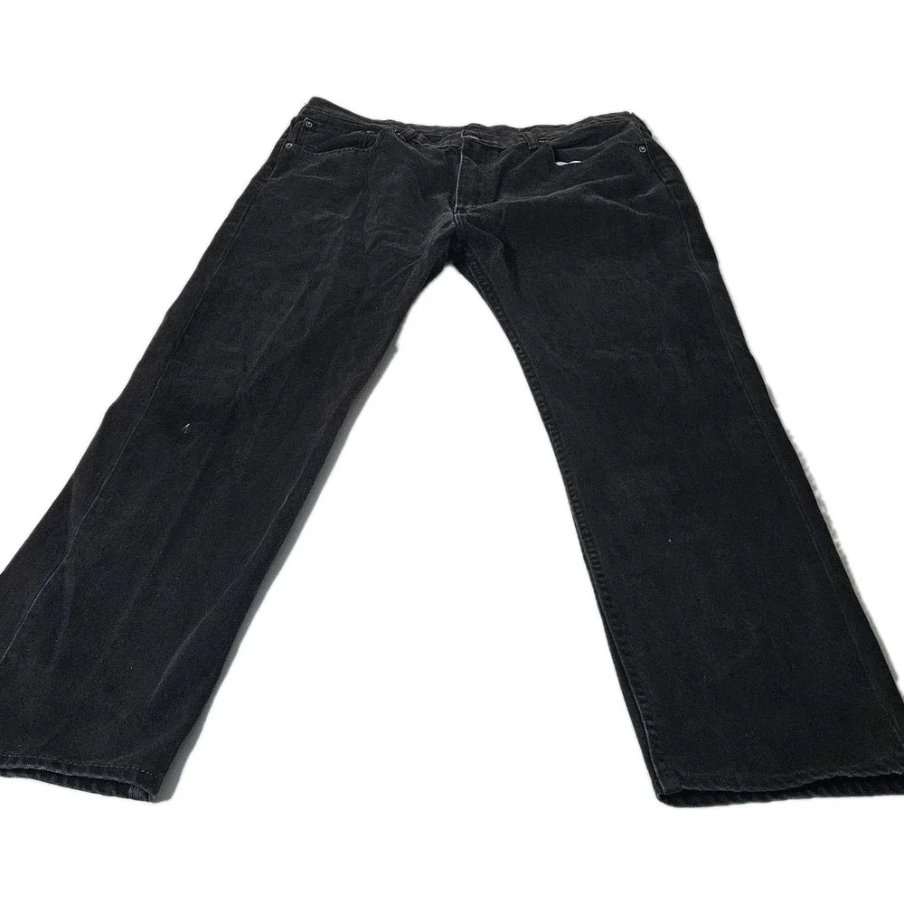 Levis 505 Straight Leg Regular Fits 38x31 Black Classic Denim Jeans‎